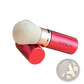 Retractable Makeup Brush Mini Red and Gold Rancai