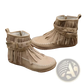 Retro Ankle Boots with Rivet Tassel Suede Flat Shoes