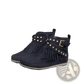 Retro Ankle Boots with Rivet Tassel Suede Flat Shoes