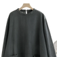 Retro Artistic Plus Size Dark Gray Denim Tunic Dress