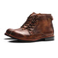 Men's Retro Leather Lace-up Ankle Boots
