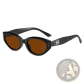 Retro Cat Eye Uv400 Sunglasses with Glossy Modern Frames