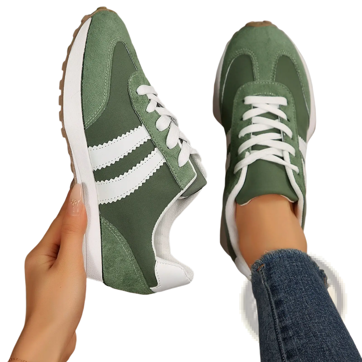 Retro Chunky Sneakers Breathable Suede Low Top Shoes