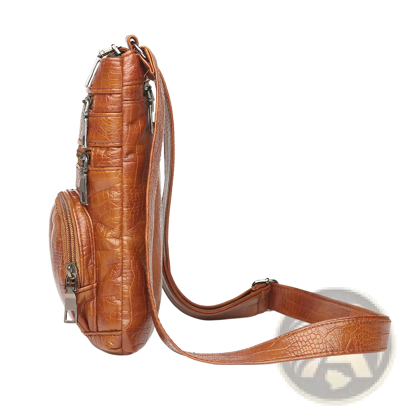 Retro Crocodile Textured Soft Leather Crossbody Bag