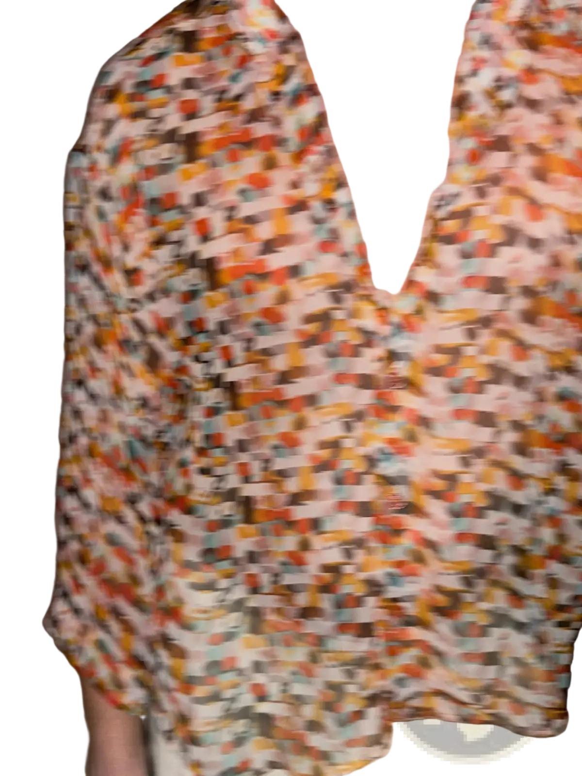 Retro Geometric Sheer Oversized Vacation Shirt