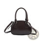 Retro Glossy Pu Leather Small Square Handbag 20cm