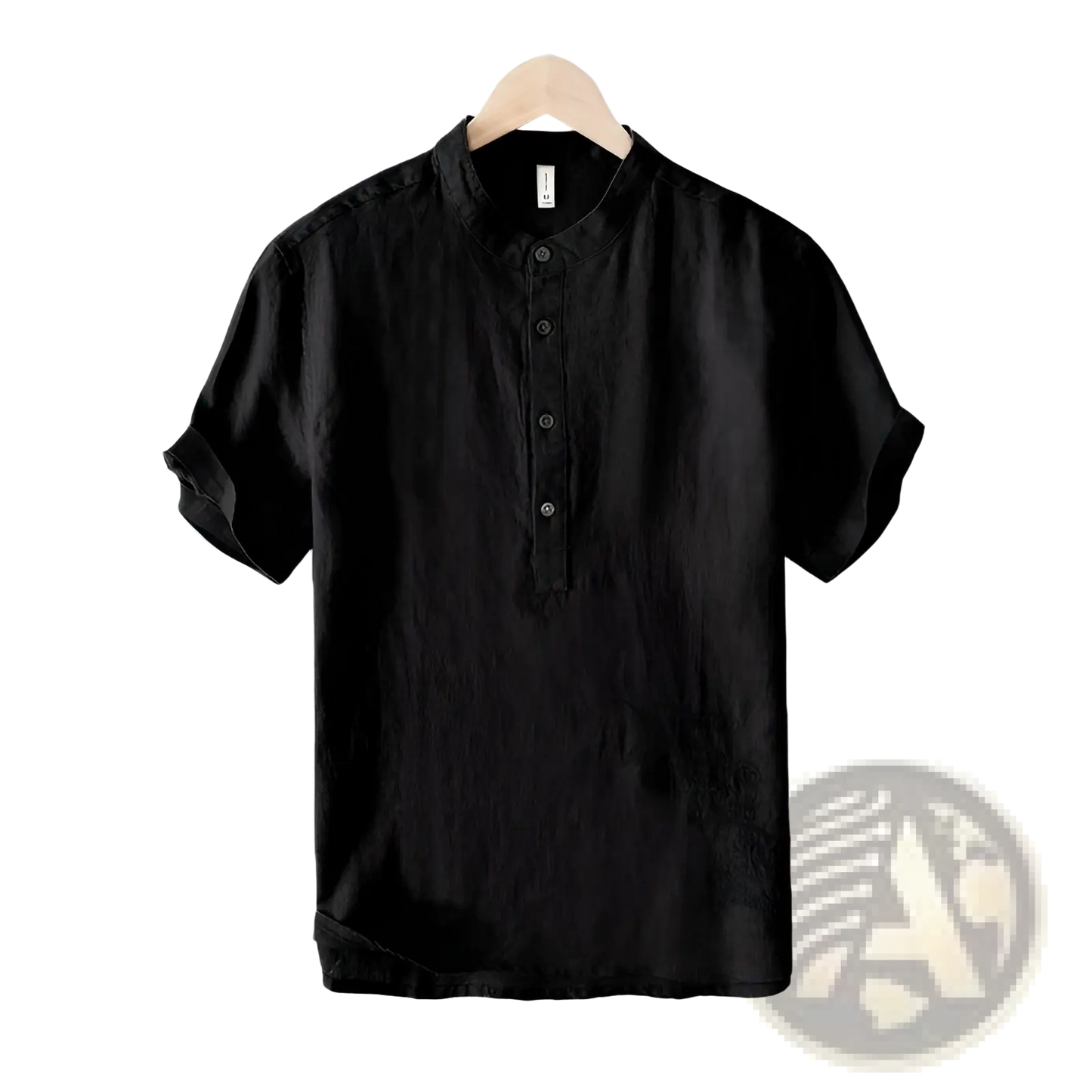 Retro Japanese Style Loose Linen Mandarin Collar Shirt