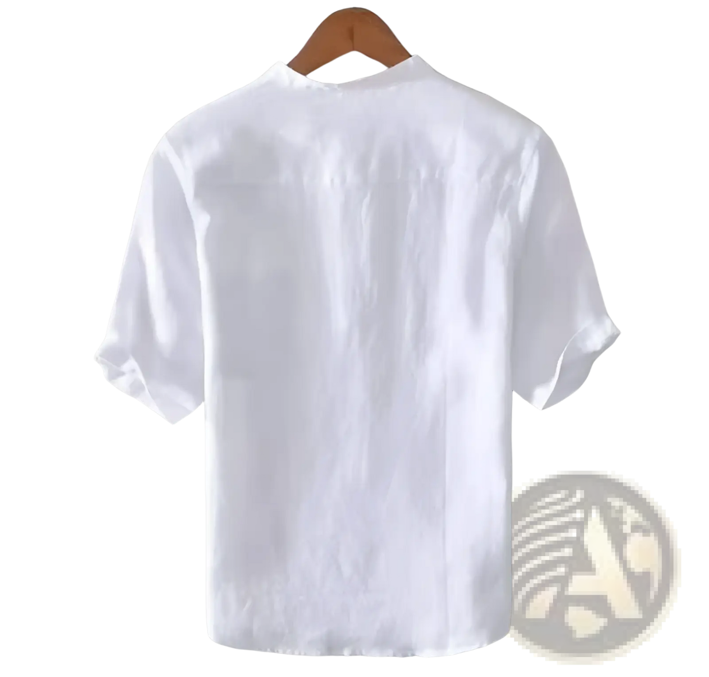 Retro Japanese Style Loose Linen Mandarin Collar Shirt