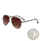 Retro Metal Aviator Sunglasses with Uv400 Gradient Lenses