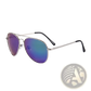 Retro Metal Aviator Sunglasses with Uv400 Gradient Lenses