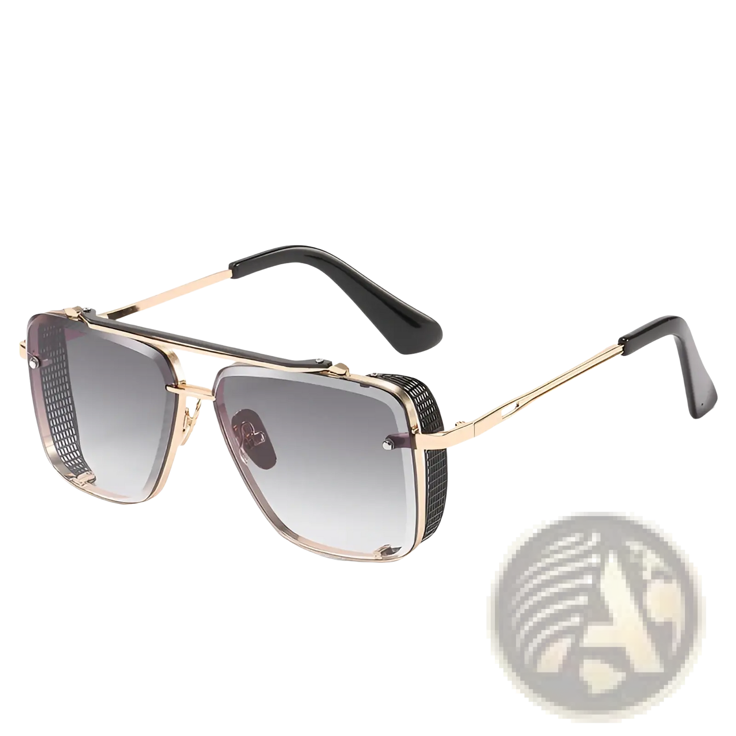 Retro Metal Mesh Aviator Sunglasses with Uv400 Lenses