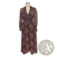 Retro Paisley Print Long Sleeve Maxi Dress