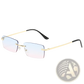 Retro Rimless Square Gold Trim Sunglasses 6 Pack