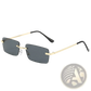 Retro Rimless Square Gold Trim Sunglasses 6 Pack