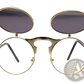 Retro Round Flip Up Polarized Metal Sunglasses