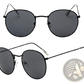 Retro Round Gold Metal Mirrored Sunglasses