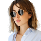 Retro Round Gold Metal Mirrored Sunglasses