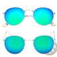 Retro Round Gold Metal Mirrored Sunglasses