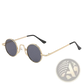 Retro Round Hip Hop Sunglasses with Mirrored Lenses