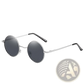 Retro Round Polarized Metal Sunglasses with Uv400 Protection