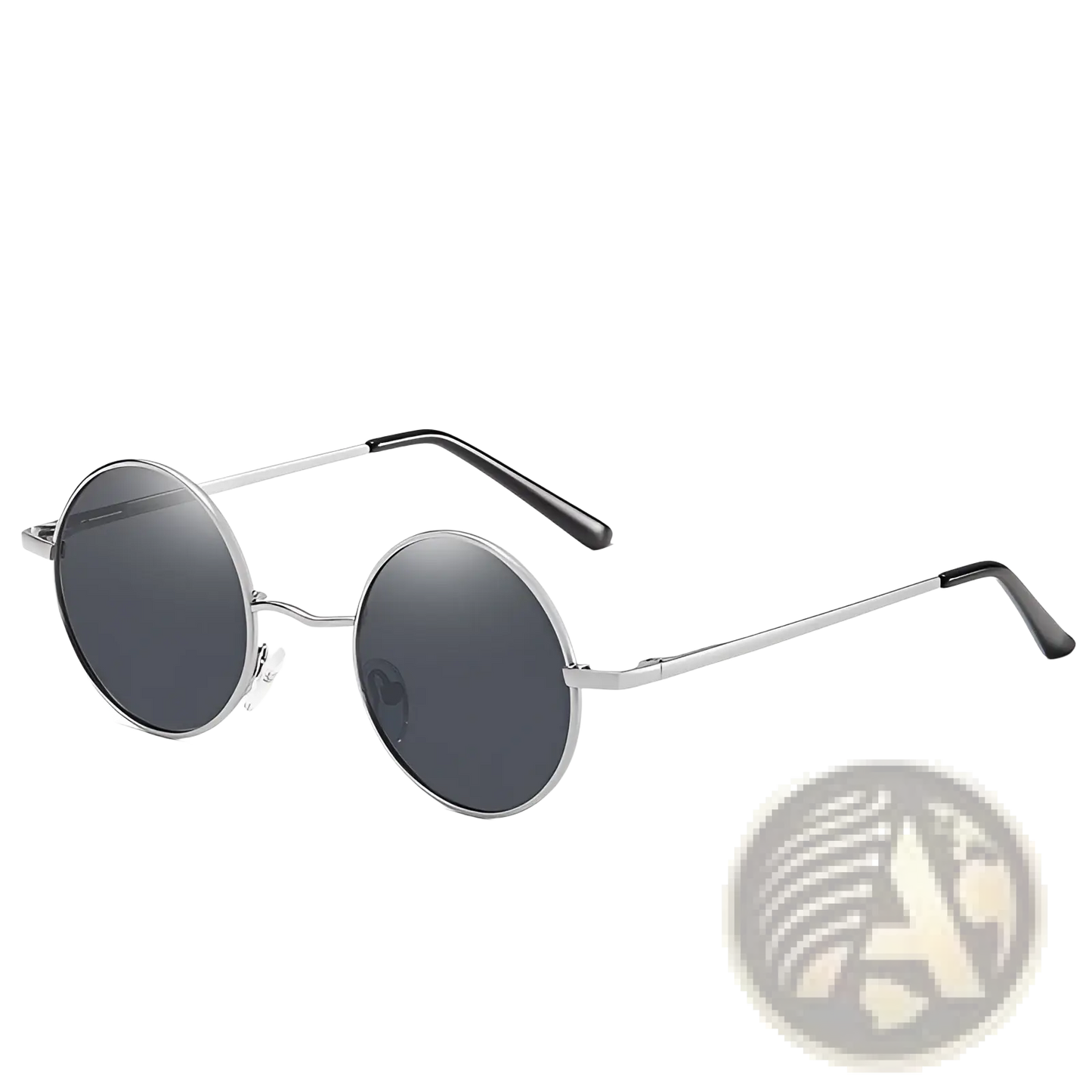 Retro Round Polarized Metal Sunglasses with Uv400 Protection