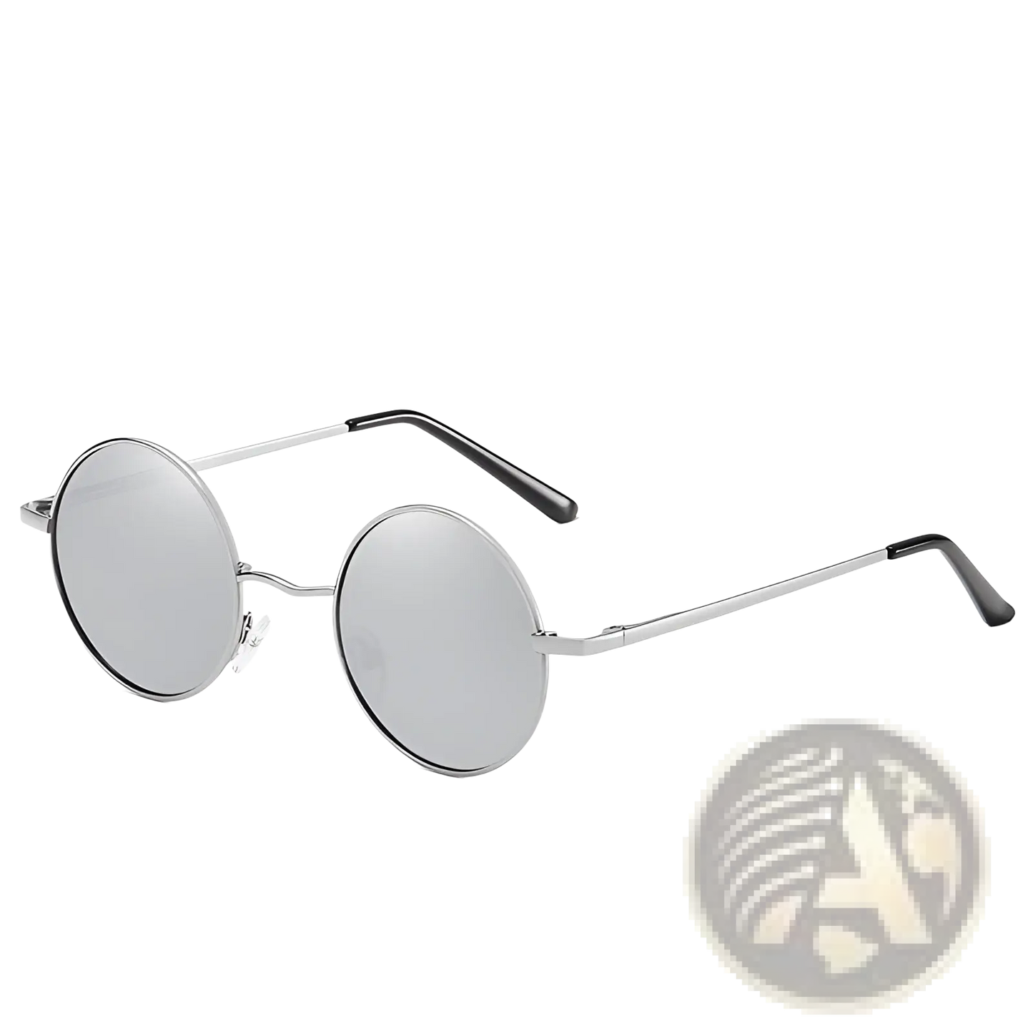 Retro Round Polarized Metal Sunglasses with Uv400 Protection