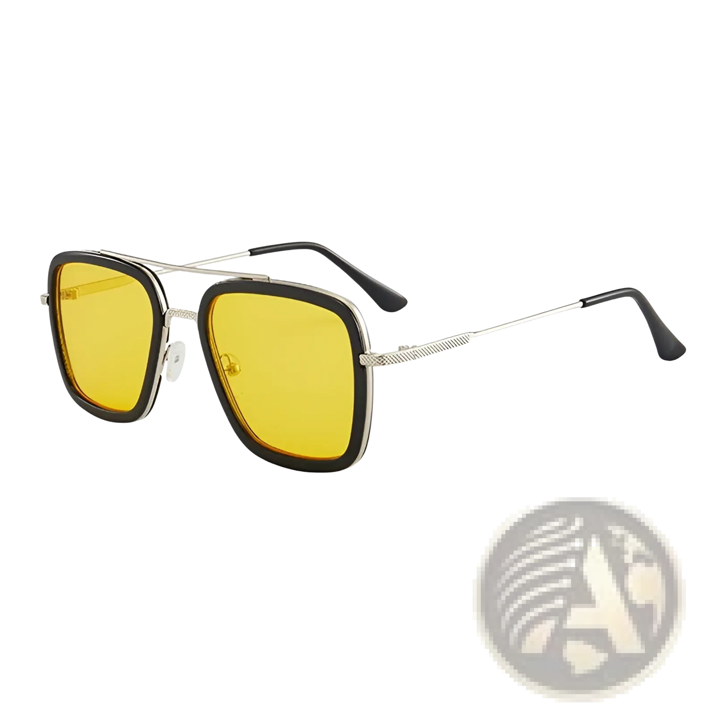 Retro Square Double Bridge Unisex Fashion Sunglasses