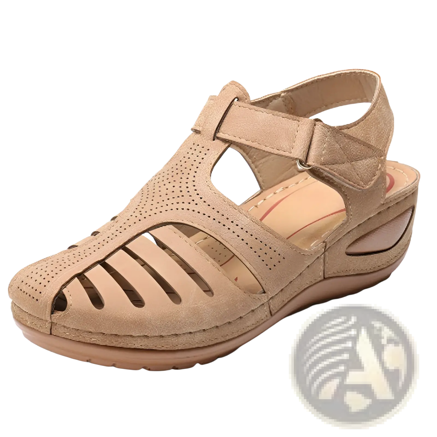 Retro Wedge Sandals Women's Plus Size T-strap Shoes