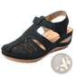 Retro Wedge Sandals Women's Plus Size T-strap Shoes