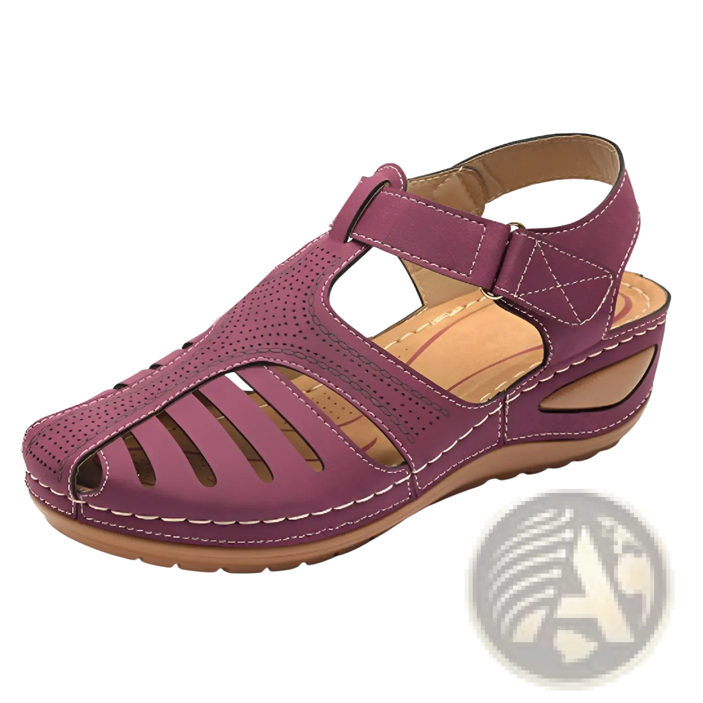 Retro Wedge Sandals Women's Plus Size T-strap Shoes