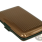 Rfid Blocking Aluminum Alloy Ribbed Card Holder Case