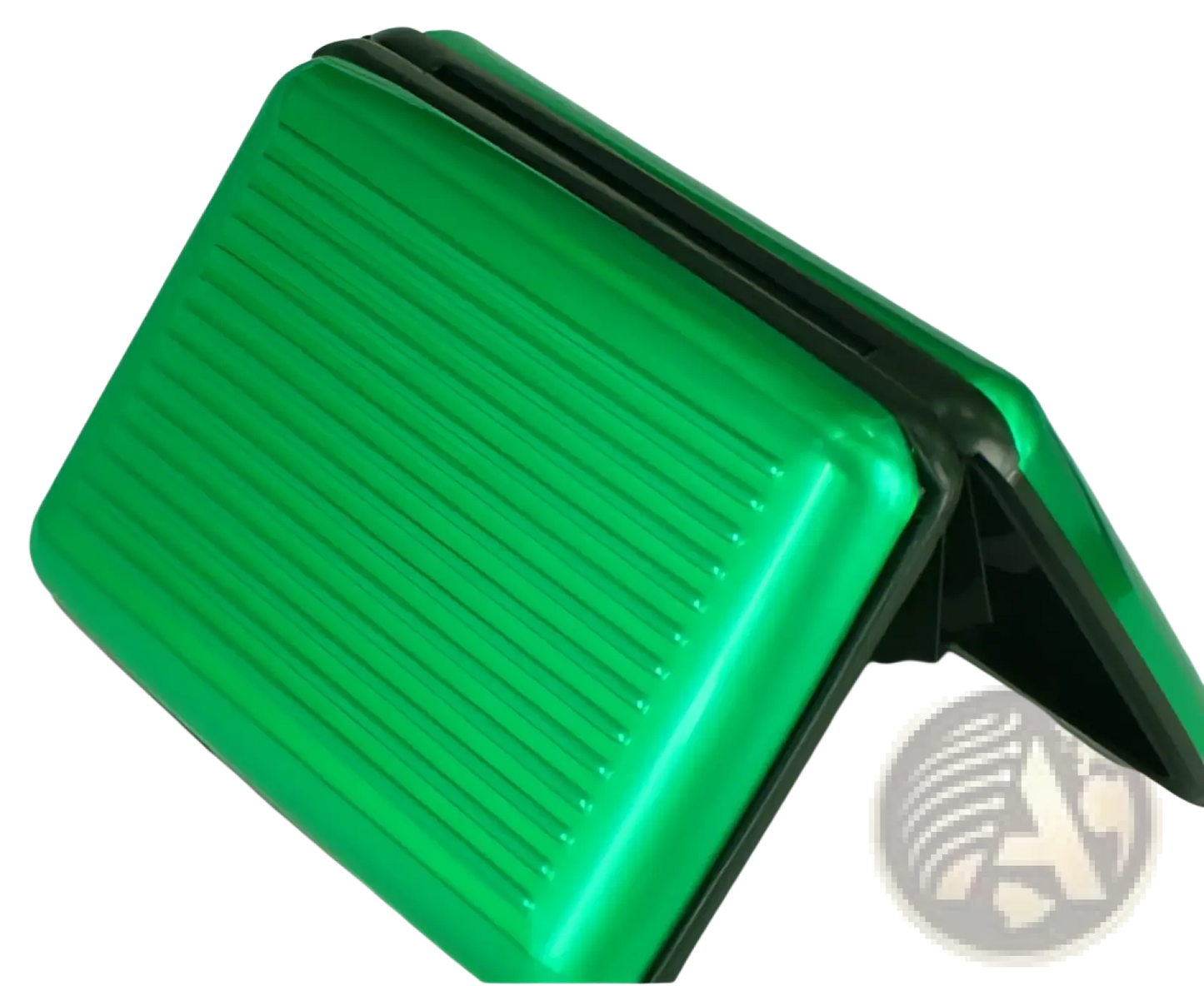 Rfid Blocking Aluminum Alloy Ribbed Card Holder Case