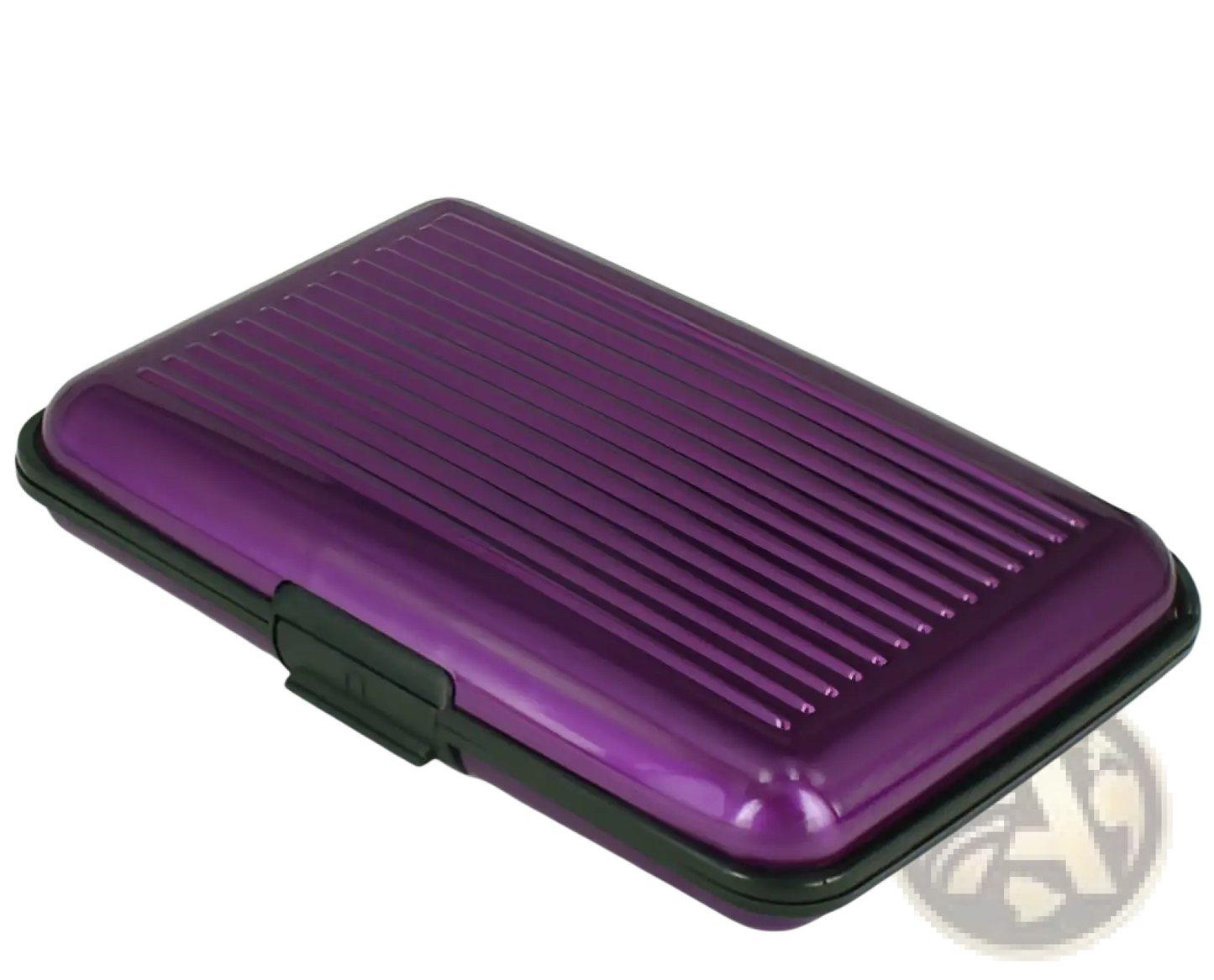 Rfid Blocking Aluminum Alloy Ribbed Card Holder Case