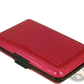 Rfid Blocking Aluminum Alloy Ribbed Card Holder Case