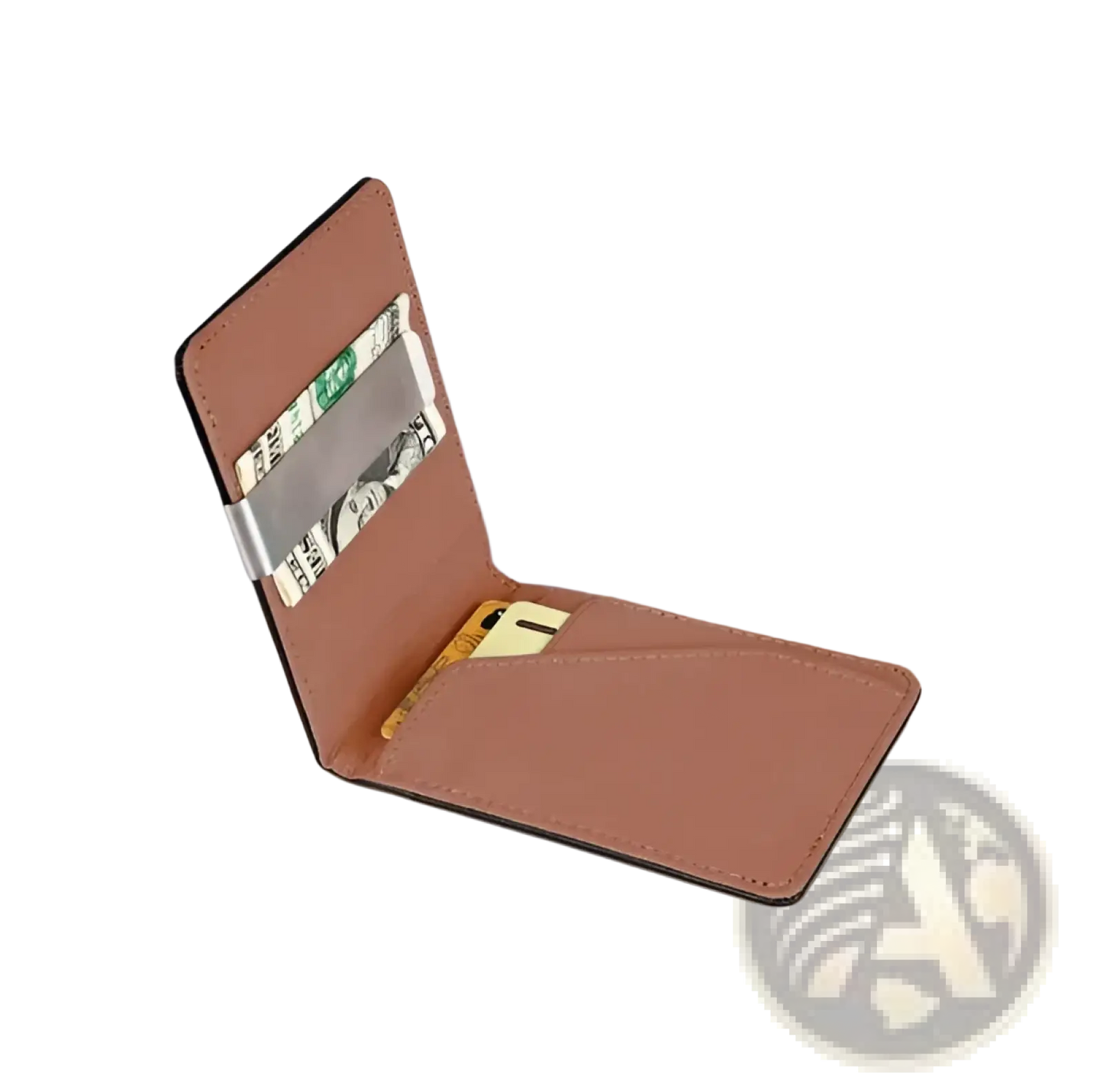 Rfid Blocking Slim Pu Leather Bifold Money Clip Wallet