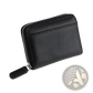 Rfid Leather Card Wallet with Zipper Coin Pocket Sage Green