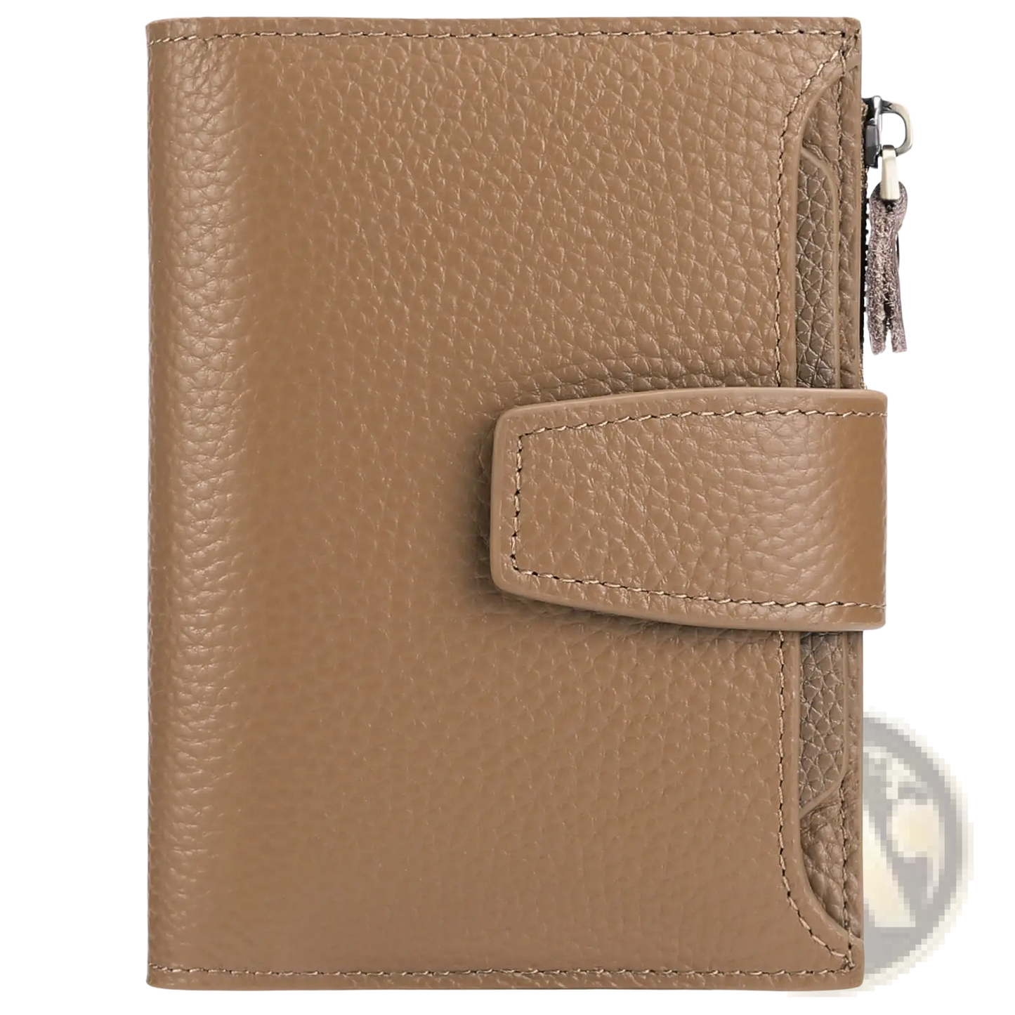 Rfid Leather Wallet with Zipper and Anti Theft Feature