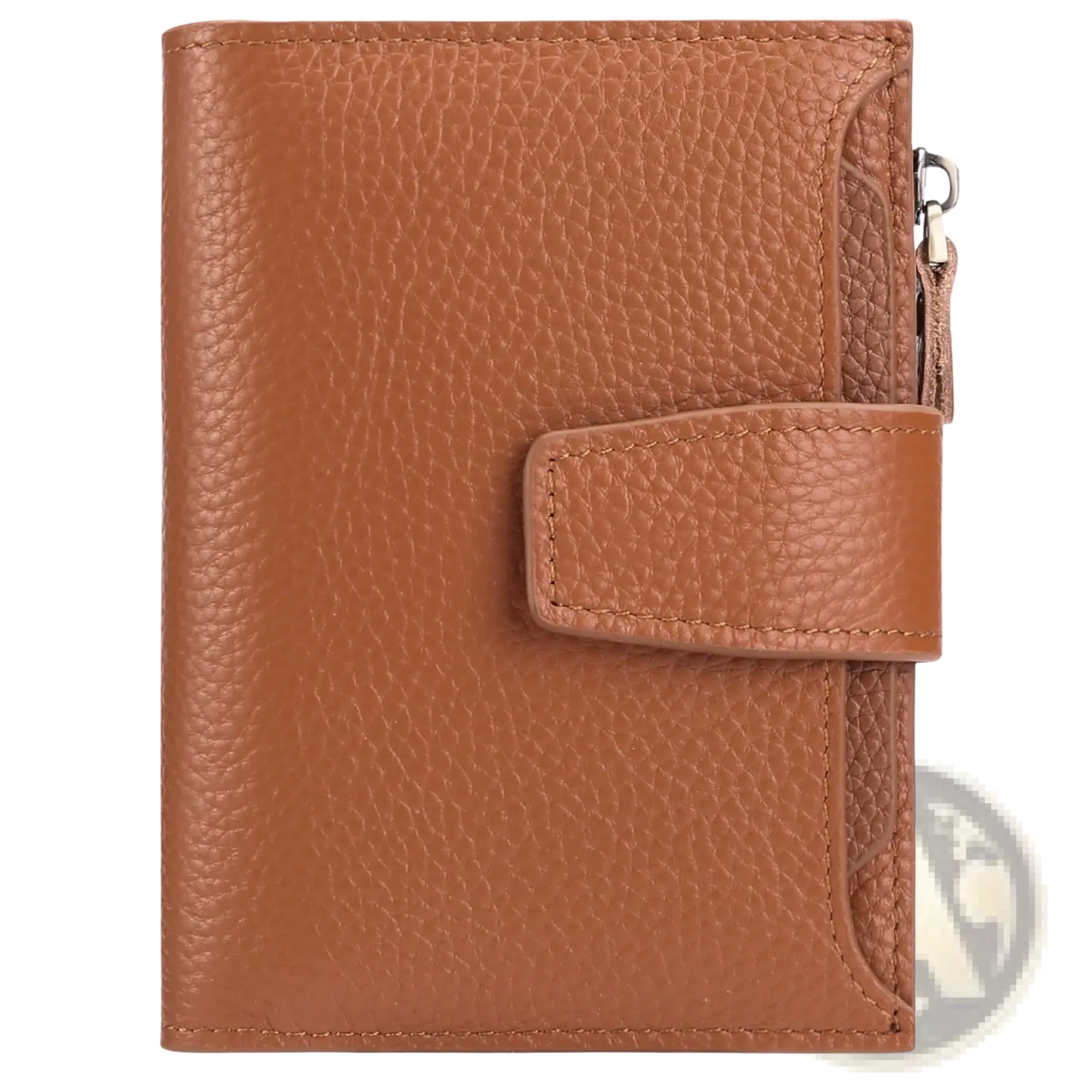 Rfid Leather Wallet with Zipper and Anti Theft Feature