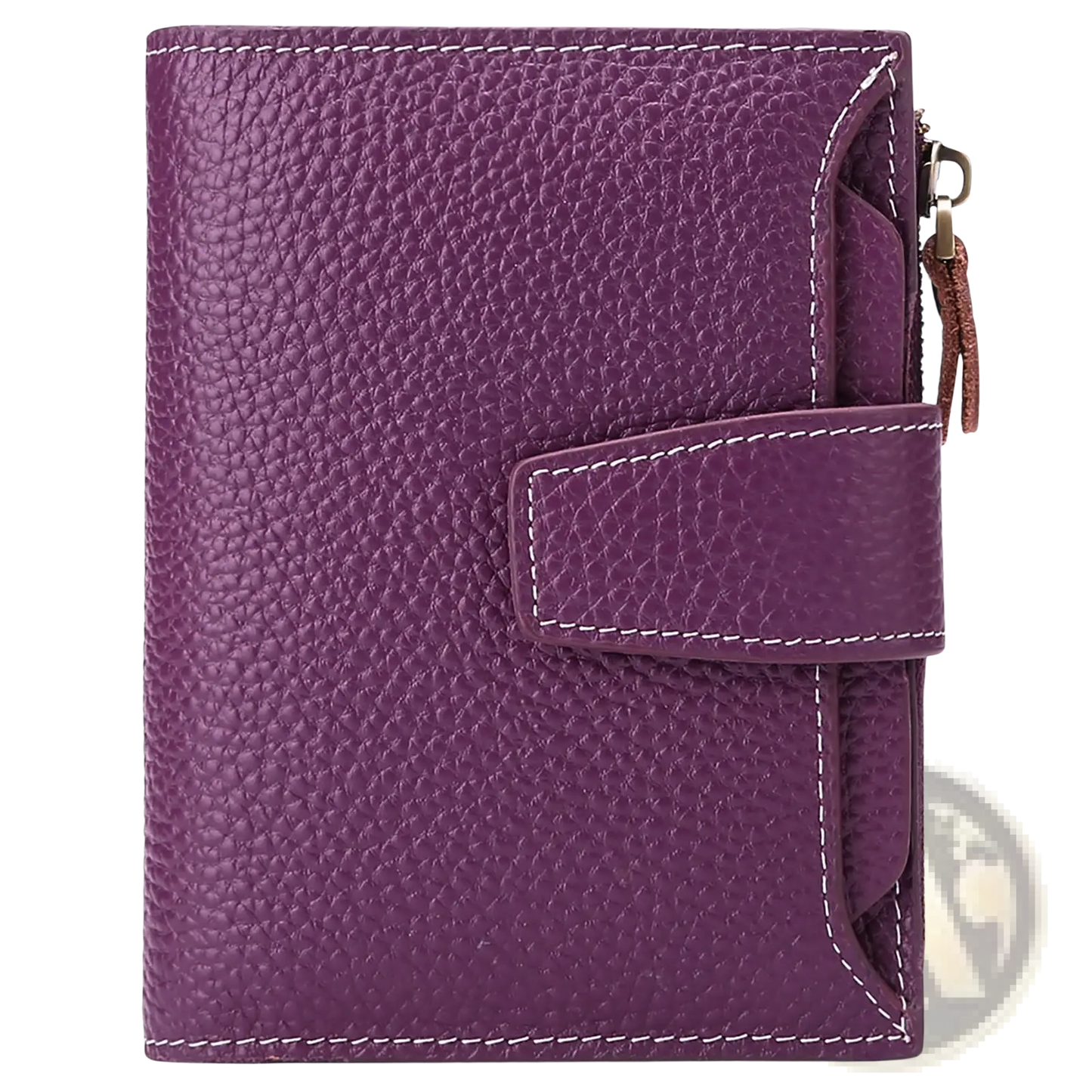 Rfid Leather Wallet with Zipper and Anti Theft Feature