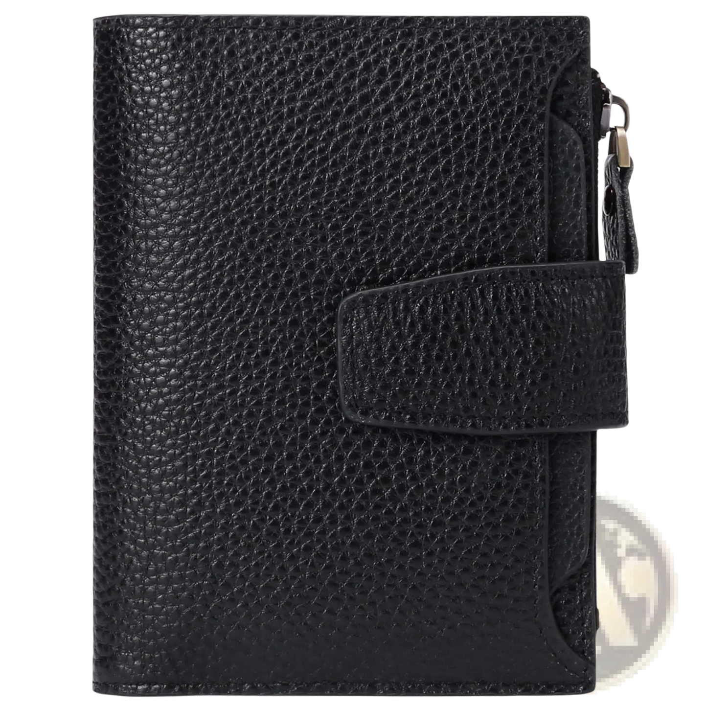 Rfid Leather Wallet with Zipper and Anti Theft Feature