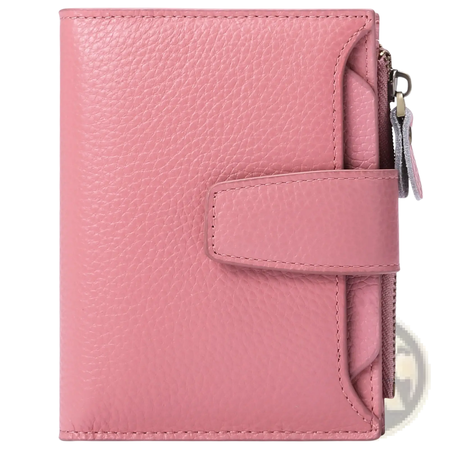 Rfid Leather Wallet with Zipper and Anti Theft Feature