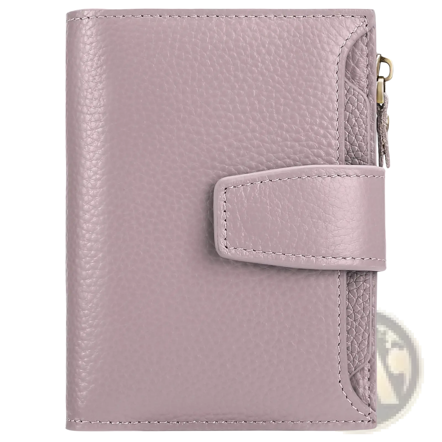 Rfid Leather Wallet with Zipper and Anti Theft Feature