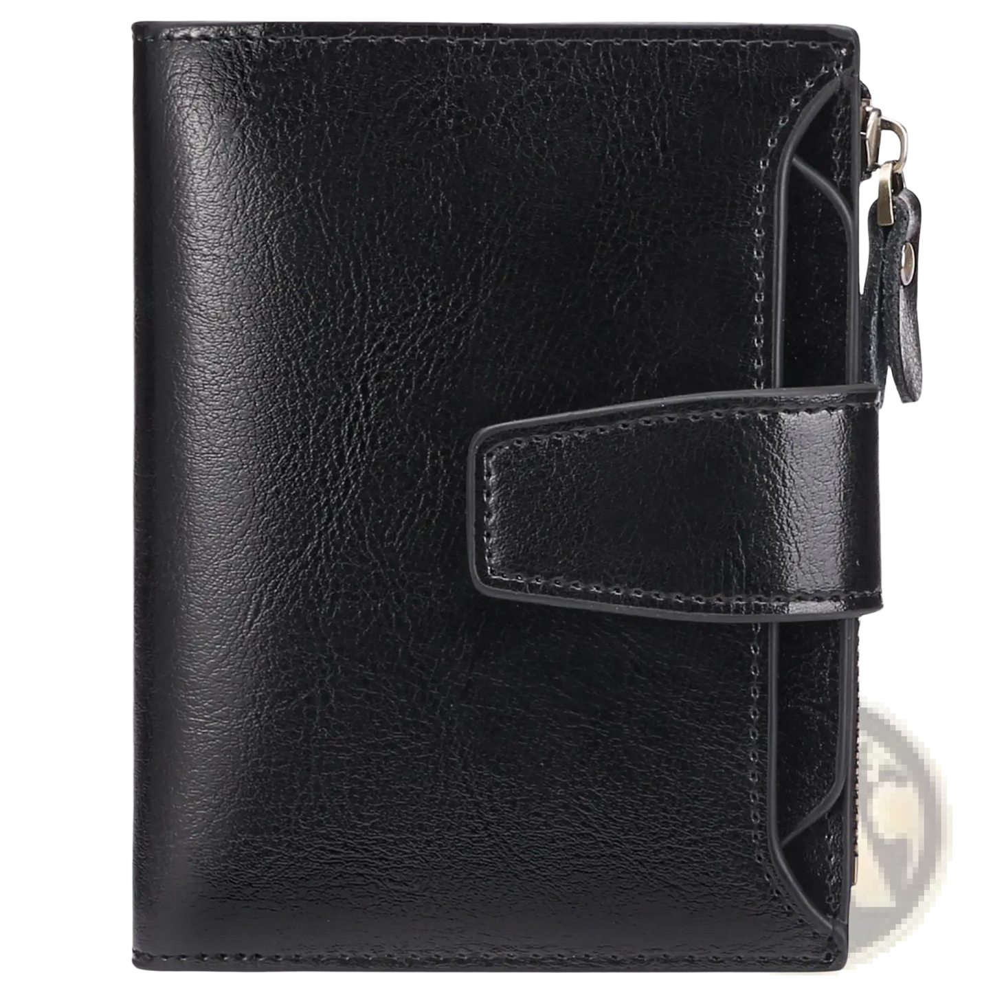 Rfid Leather Wallet with Zipper and Anti Theft Feature