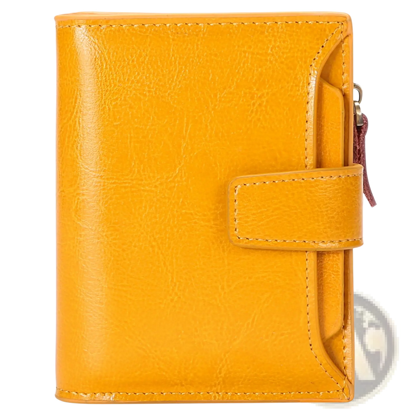 Rfid Leather Wallet with Zipper and Anti Theft Feature