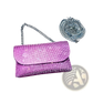 Rhinestone Clutch Bag with Silver Chain Strap
