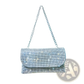Rhinestone Clutch Bag with Silver Chain Strap
