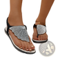 Rhinestone Shell Flip Flops Women Summer Beach Sandals