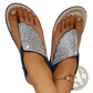 Rhinestone Shell Flip Flops Women Summer Beach Sandals