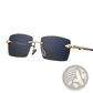 Rimless Sunglasses for Men Gold Snake Uv400