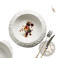 Rock Pattern Ceramic Deep Plate Modern White Bowl